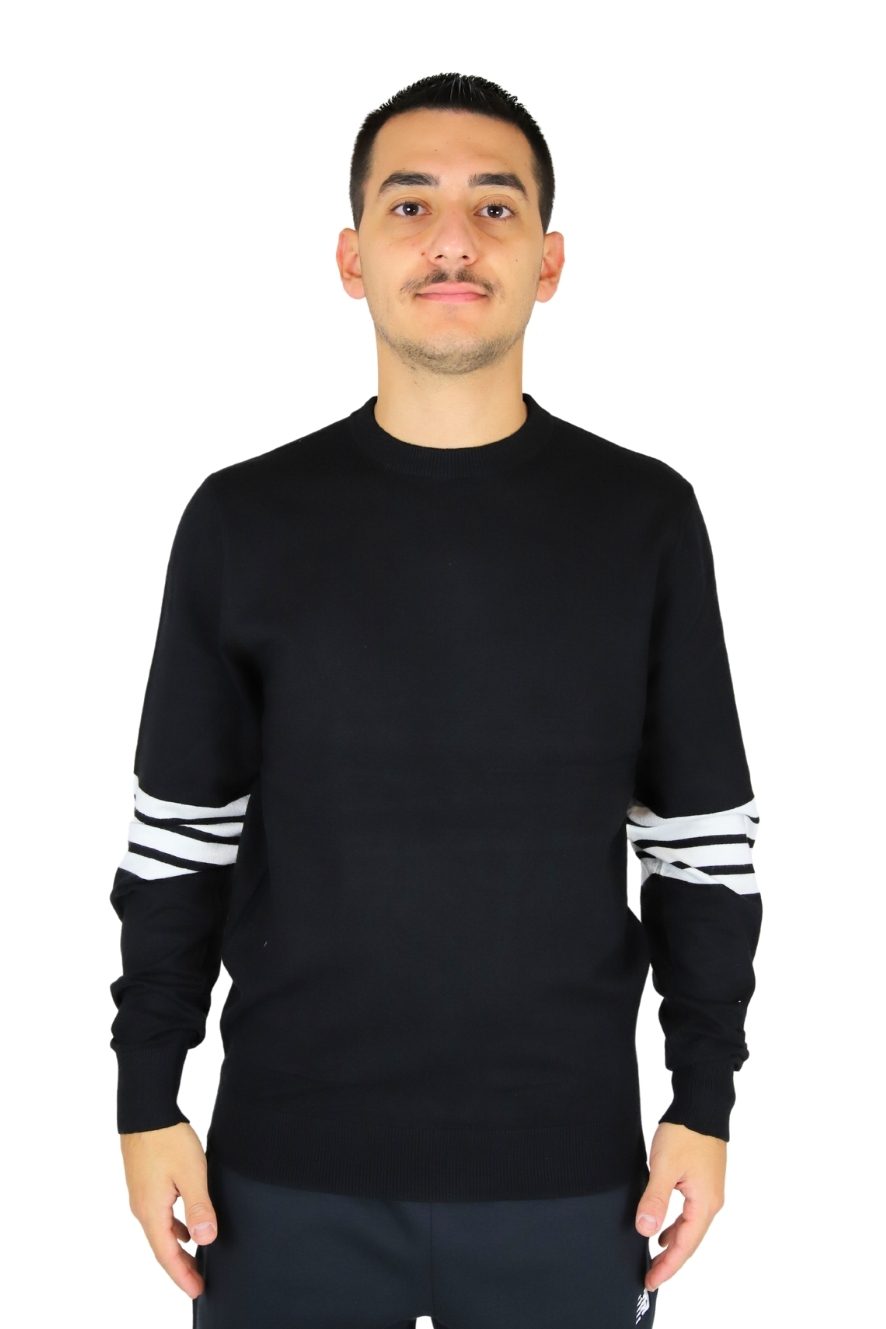 MAGLIONE UMA24101MA NERO/BIANCO