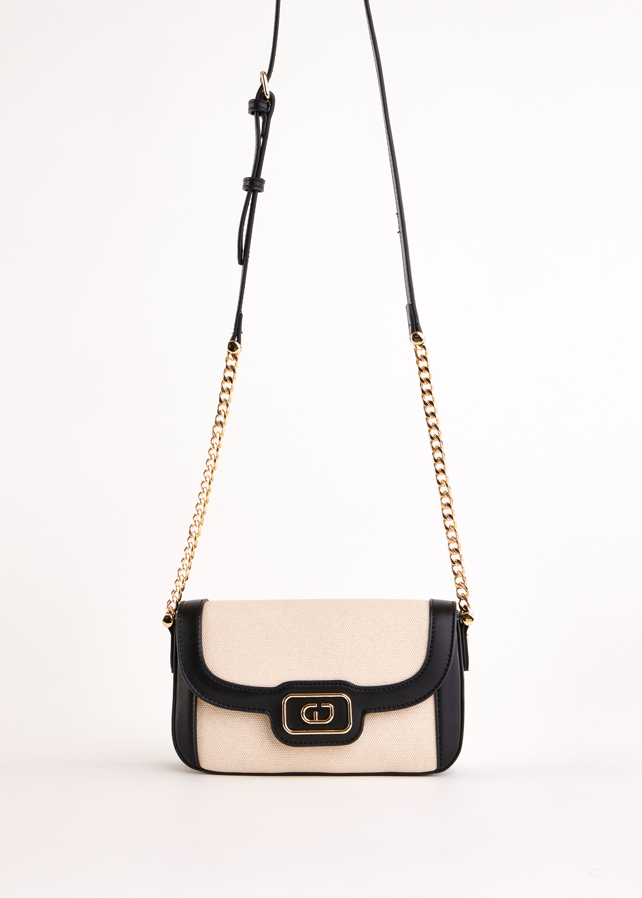 BORSA A TRACOLLA V5AE-12084 BEIGE/NERO