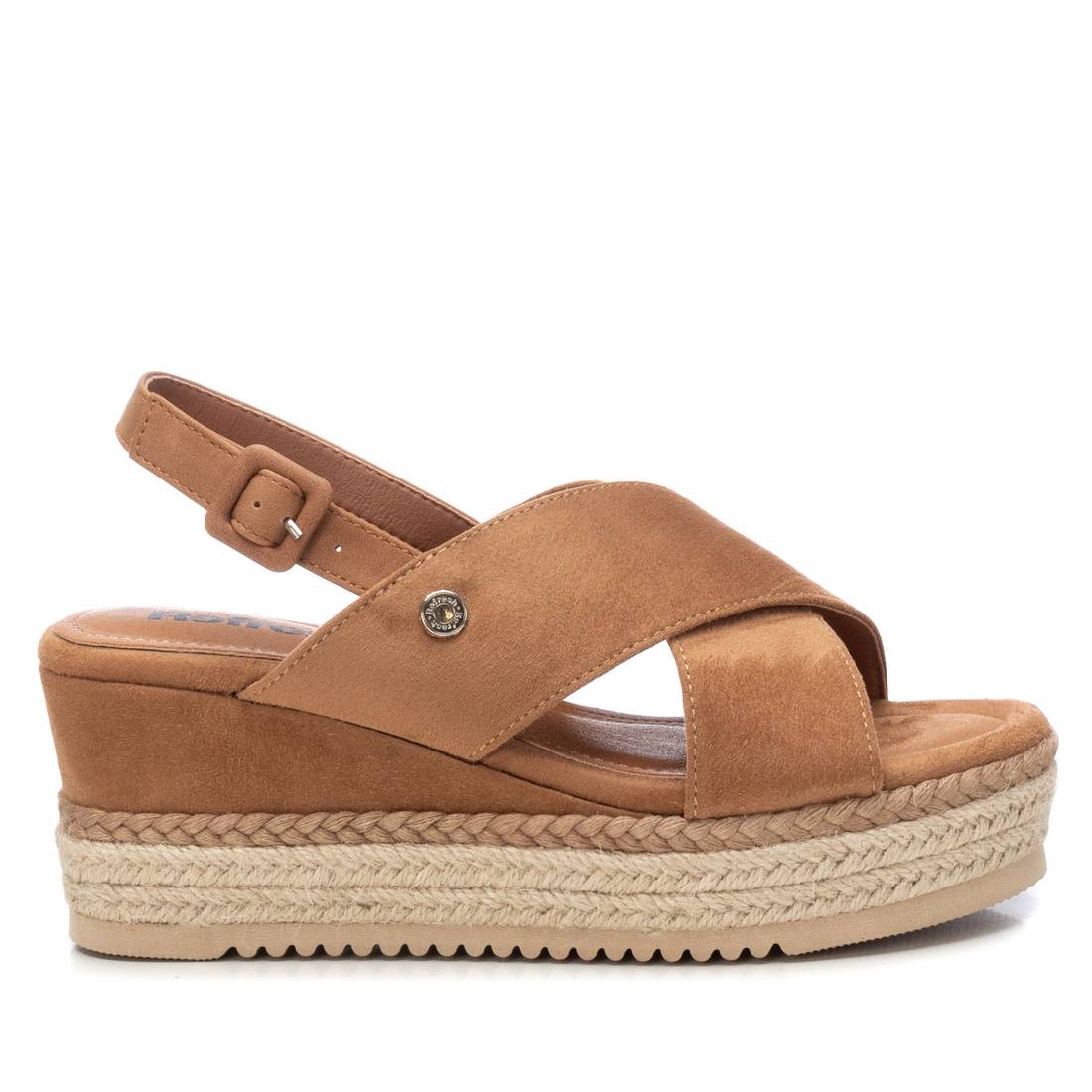 SANDALI CON ZEPPA 172662 CUOIO