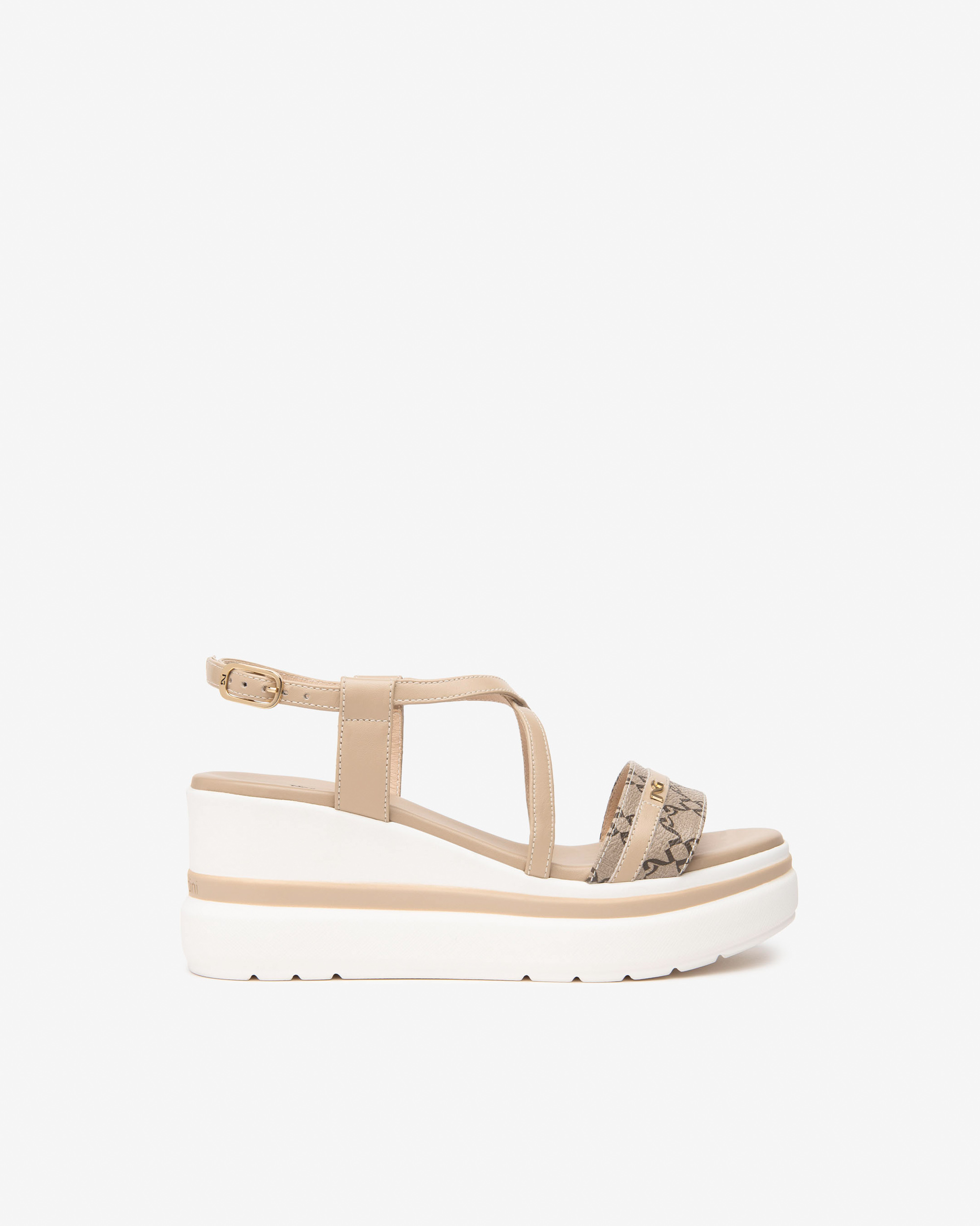SANDALI CON ZEPPA E513512D BEIGE