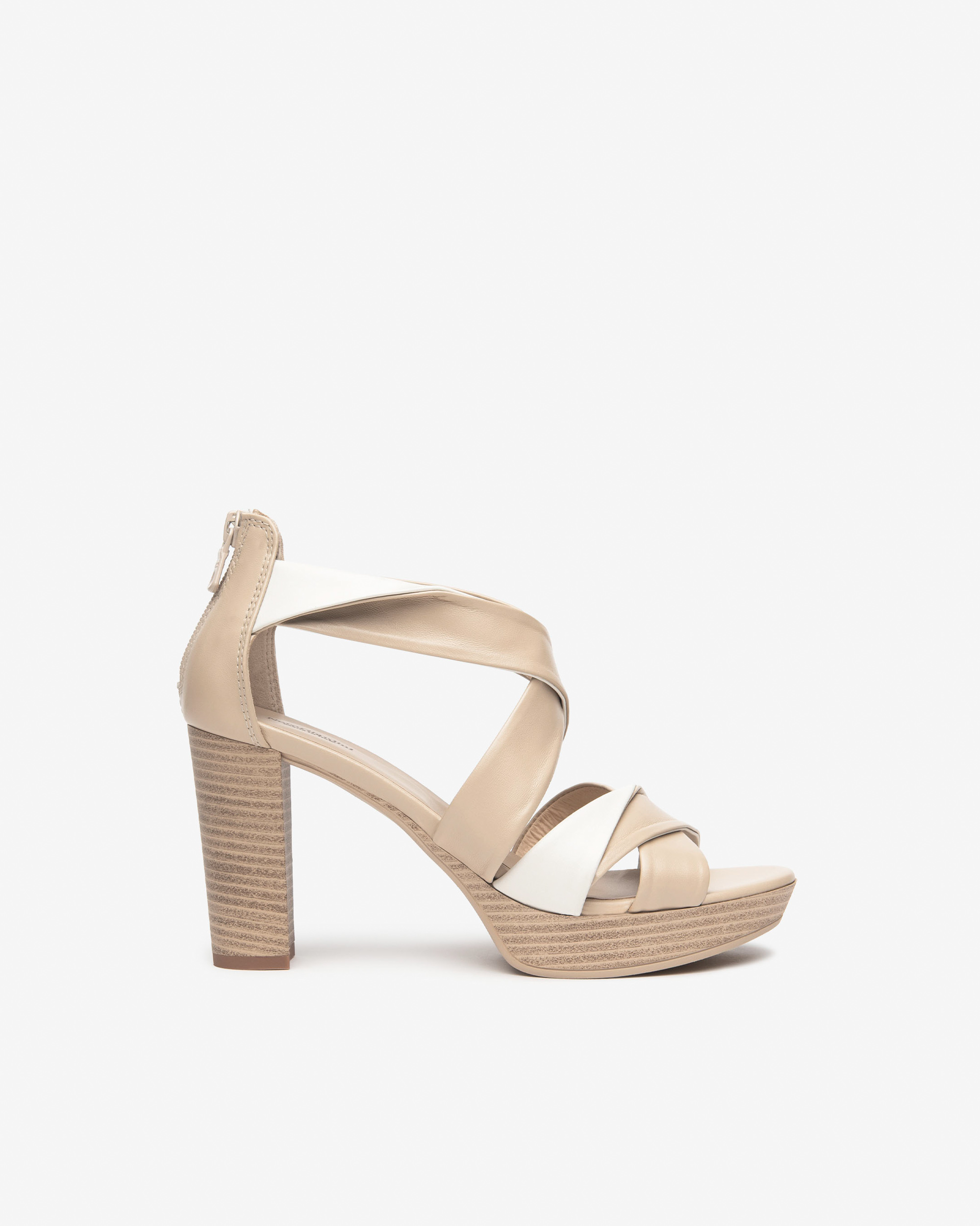 SANDALI CON TACCO E513361D BEIGE