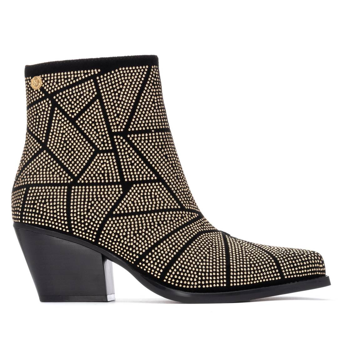STIVALETTI TACCO 144670 NERO/ORO