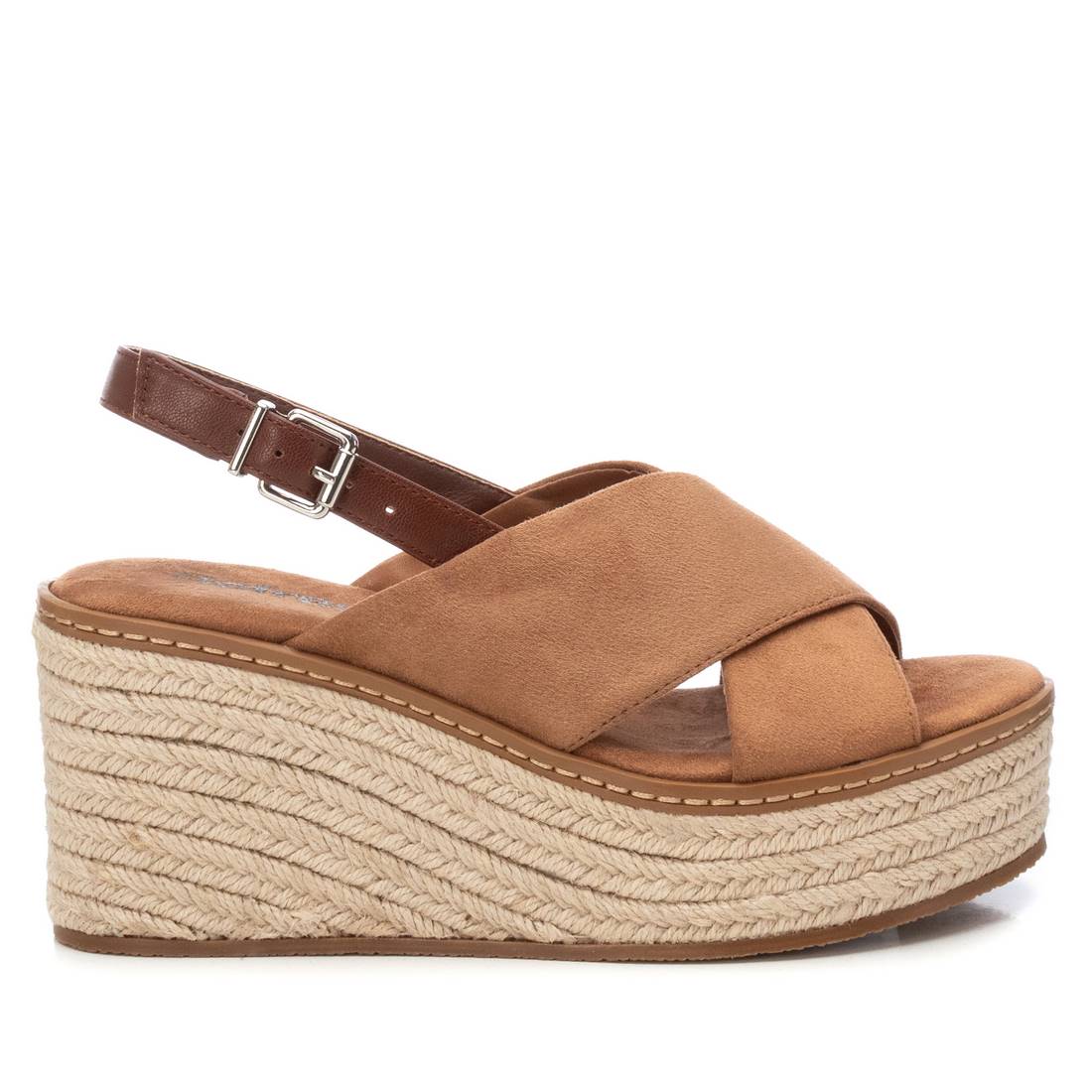 SANDALI CON ZEPPA 172579 CAMMELLO